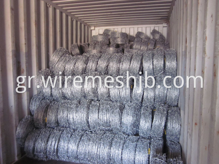 Galvanized Barbed Wire Fence